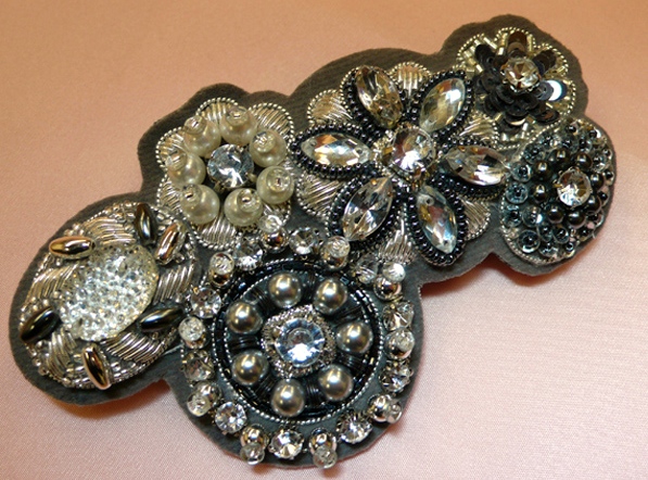 Circle Jewel flower brooch 7
